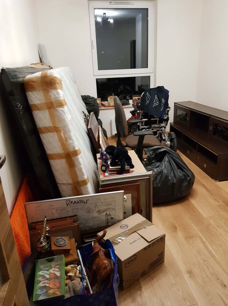 trochę na kartonach…